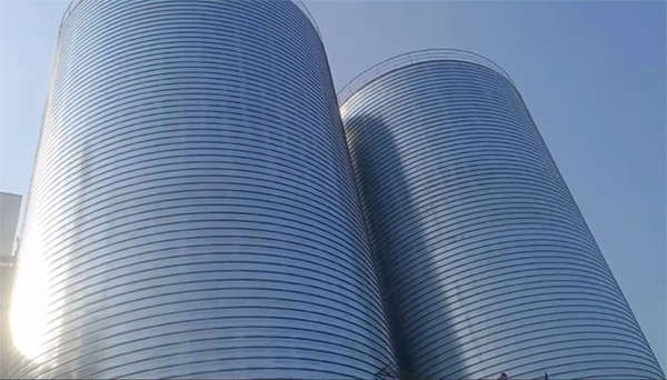 昌乐2座混凝土高架卷板仓